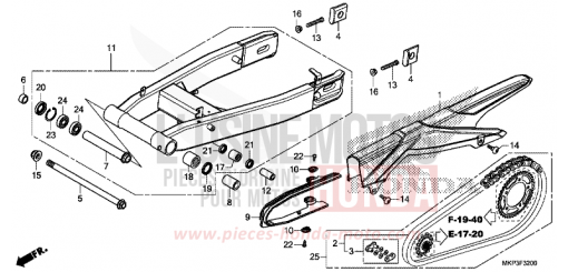 SWINGARM (CBR500RK,CBR500RAK/L/M) CBR500RAM de 2021